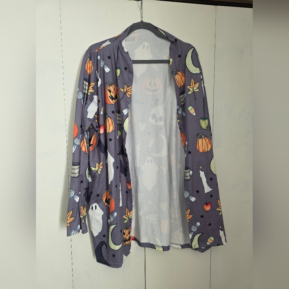 Halloween Themed Gray Cardigan
